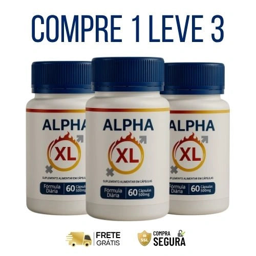 Alpha XL 60 cápsulas – Redescubra a Sua Melhor Versão - Kits com 3 e 5 Frascos - Frete Grátis