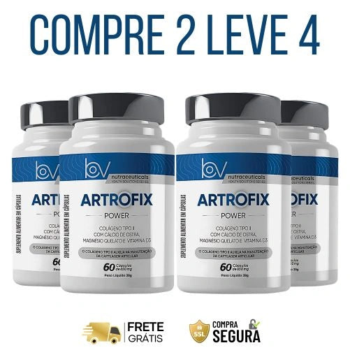 Artrofix Power 60 Cápsulas: Suplemento Para a Saúde e Conforto Articular -Kits com 2 e 4 Frascos - Frete Grátis