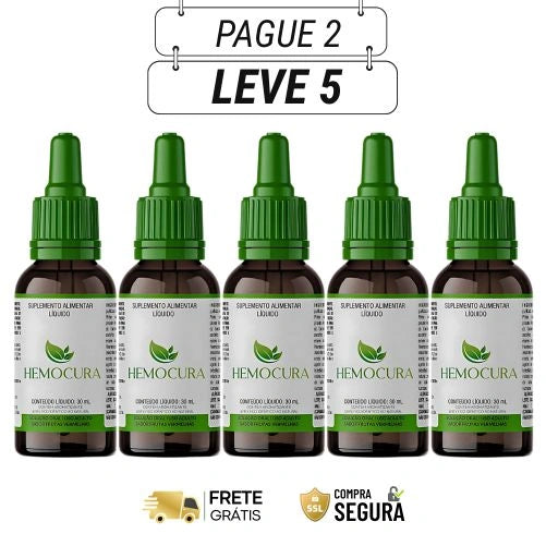Hemocura 30ml Original - Conforto, Alívio e Bem-Estar em Cada Gota - Kits Com 3 e 5 Frascos - Frete Grátis