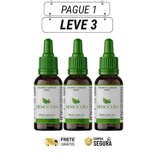 Hemocura 30ml Original - Conforto, Alívio e Bem-Estar em Cada Gota - Kits Com 3 e 5 Frascos - Frete Grátis