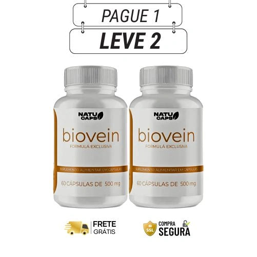 Biovein 60 Cápsulas - Leveza e Conforto Para Suas Pernas - Kits com 2 e 4 Frascos - Frete Grátis