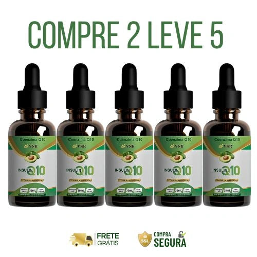 Insul Q10 30ml - Rotina Mais Leve e Equilibrada - Kits com 3 e 5 Frascos - Frete Grátis