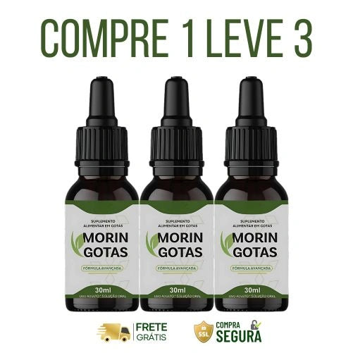 Morin Gotas 30ml Original - Metabolismo Ativo, Corpo Mais Leve - Kits com 3 e 5 Frascos - Frete Grátis