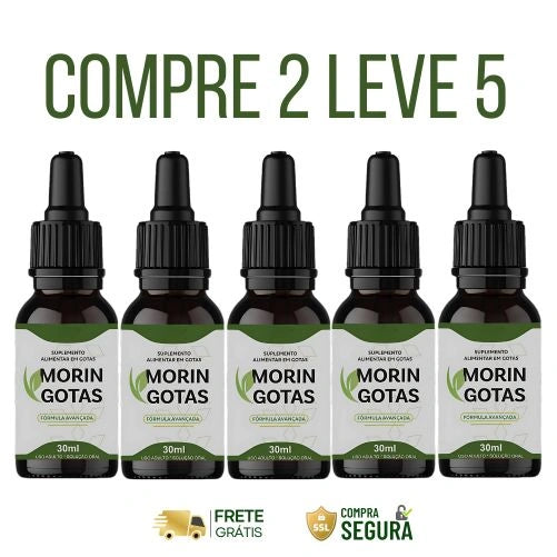 Morin Gotas 30ml Original - Metabolismo Ativo, Corpo Mais Leve - Kits com 3 e 5 Frascos - Frete Grátis