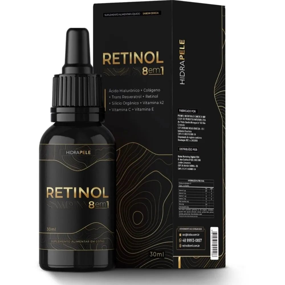 Retinol 8 em 1 30ml – O Poder do Rejuvenescimento em Cada Gota - ESCOLHA UMA DAS OPÇÕES ABAIXO - 2 ou 4 FRASCOS - FRETE GRÁTIS - Brisa Loja