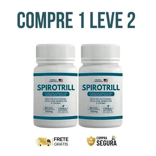 Spirotrill 500mg 60 Cápsulas - A Leveza Que Você Merece Sentir - Kits com 2 ou 4 Frascos - Frete Grátis