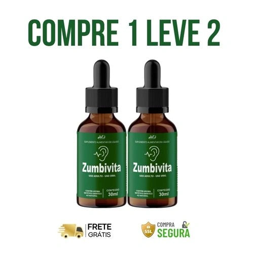 Zumbivita 30ml Original - Bem-Estar Auditivo Que Você Sente a Cada Dia - Kits com 2 e 4 Frascos - Frete Grátis