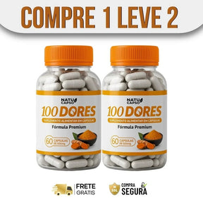 100 Dores Cápsulas - Elimine as Dores Musculares - ESCOLHA UMA DAS OFERTAS ABAIXO - 2 ou 4 FRASCOS - FRETE GRÁTIS - Brisa Loja