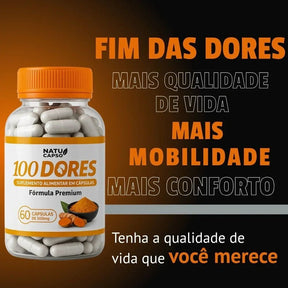 100 Dores Cápsulas - Elimine as Dores Musculares - ESCOLHA UMA DAS OFERTAS ABAIXO - 2 ou 4 FRASCOS - FRETE GRÁTIS - Brisa Loja