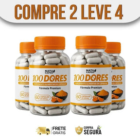 100 Dores Cápsulas - Elimine as Dores Musculares - ESCOLHA UMA DAS OFERTAS ABAIXO - 2 ou 4 FRASCOS - FRETE GRÁTIS - Brisa Loja