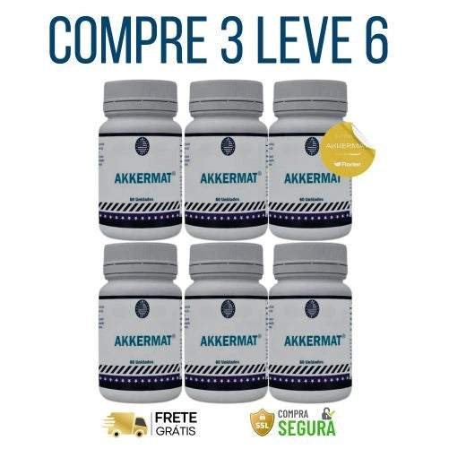 AKKERMAT® 150mg - Fórmula Avançada para Secar de Verdade - Kits com 2, 4 e 6 Frascos - Frete Grátis