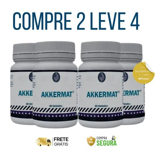 AKKERMAT® 150mg - Fórmula Avançada para Secar de Verdade - Kits com 2, 4 e 6 Frascos - Frete Grátis