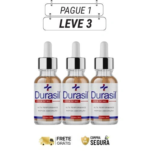 Durasil Serum 30ml - Controle Total e Momentos Mais Intensos - Kits com 3 e 5 Frascos - Frete Grátis