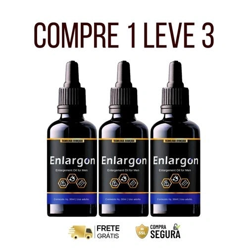 Enlargon 30ml  Original- Aumente Sua Potência e Confiança ao Máximo -  Kits com 3 e 5 Frascos - Frete Grátis