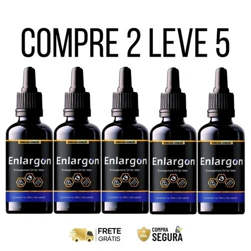 Enlargon 30ml  Original- Aumente Sua Potência e Confiança ao Máximo -  Kits com 3 e 5 Frascos - Frete Grátis
