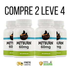 MITBURN 60mg - Queima Gordura de Verdade - Kits com 2 e 4 Frascos - Frete grátis