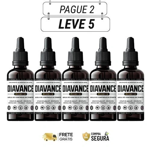Diavance Premium 30ml Original -  Equilíbrio Que Você Sente - Kits com 3 e 5 Frascos - Frete Grátis