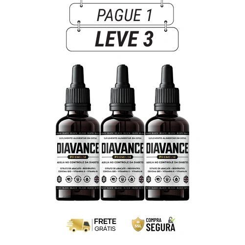 Diavance Premium 30ml Original -  Equilíbrio Que Você Sente - Kits com 3 e 5 Frascos - Frete Grátis