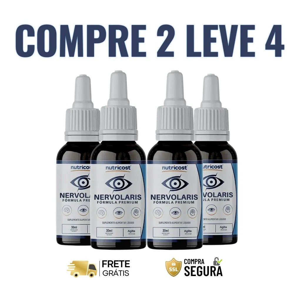 Nervolaris 30ml Original - Cuide dos Olhos e Enxergue o Mundo com Nitidez - Kits Com 2 e 4 Frascos - Frete Grátis - Brisa Loja