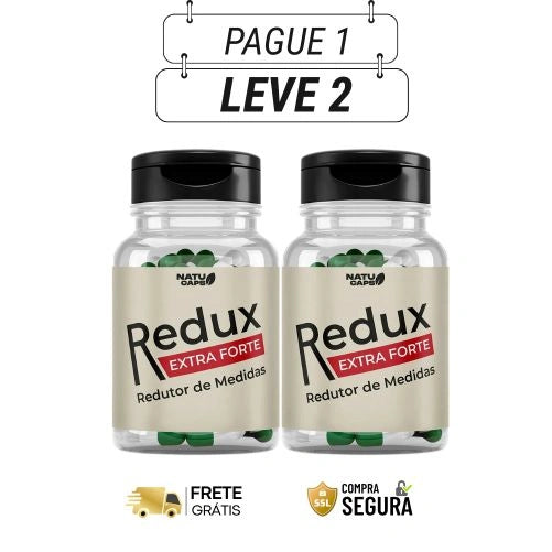Redux Extra Forte 30 Cápsulas - A Fórmula Para Um Corpo Leve - Kits com 2 e 4 Frascos - Frete Graátis