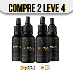 Retinol 8 em 1 30ml – O Poder do Rejuvenescimento em Cada Gota - ESCOLHA UMA DAS OPÇÕES ABAIXO - 2 ou 4 FRASCOS - FRETE GRÁTIS - Brisa Loja