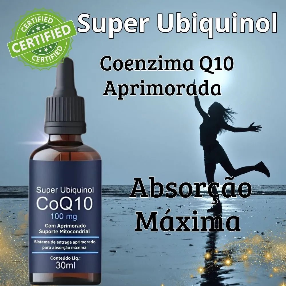 Super Uiquinol 30ml - O Futuro da Longevidade em Suas Mãos - ESCOLHA UMA DAS OPÇÕES ABAIXO - 2 ou 4 FRASCOS - FRETE GRÁTIS - Brisa Loja