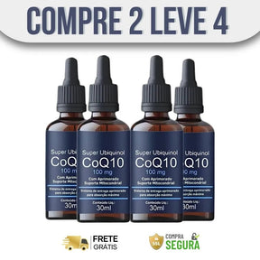 Super Uiquinol 30ml - O Futuro da Longevidade em Suas Mãos - ESCOLHA UMA DAS OPÇÕES ABAIXO - 2 ou 4 FRASCOS - FRETE GRÁTIS - Brisa Loja
