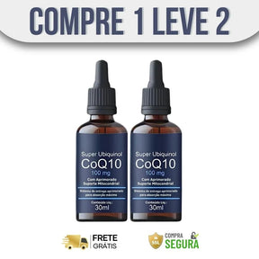Super Uiquinol 30ml - O Futuro da Longevidade em Suas Mãos - ESCOLHA UMA DAS OPÇÕES ABAIXO - 2 ou 4 FRASCOS - FRETE GRÁTIS - Brisa Loja
